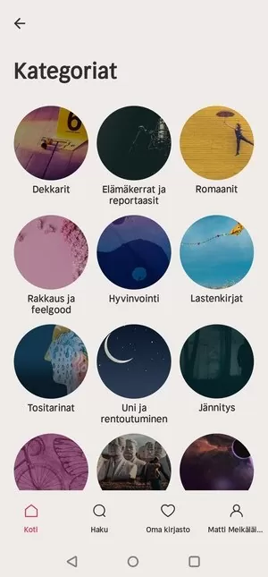 kategoriat nextory kokemuksia